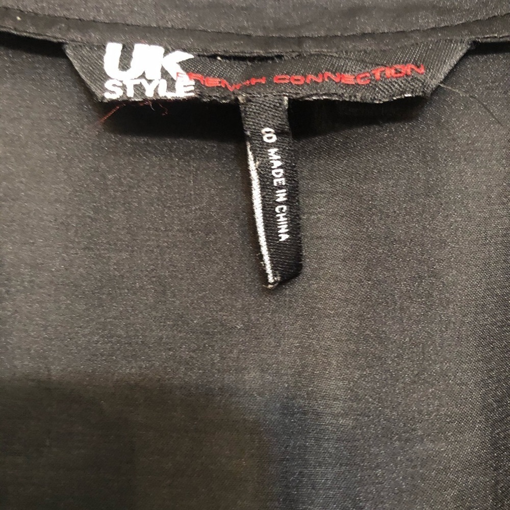 French Connection UK size 8 black dressy romper front zip V- neck - Picture 8 of 14